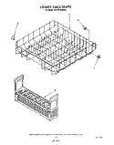 LOWER RACK Diagram and Parts List for 4KUDI220WW0  KitchenAid Dishwasher