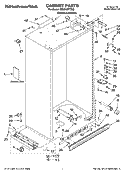 CABINET PARTS Diagram and Parts List for KSSO42FTX02  KitchenAid Refrigerator