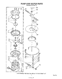 PUMP AND MOTOR Diagram and Parts List for DU1099XT2  Whirlpool Dishwasher