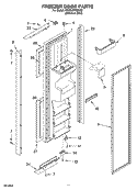 FREEZER DOOR PARTS Diagram and Parts List for KSRB25FRBX02  KitchenAid Refrigerator