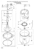 AGITATOR, BASKET AND TUB Diagram and Parts List for 6LSR7244EQ0  Whirlpool Washer