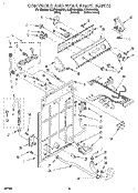 CONTROLS AND REAR PANEL Diagram and Parts List for 8LSP6244BN0  Whirlpool Washer