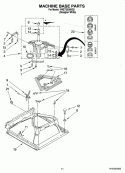 MACHINE BASE PARTS Diagram and Parts List for YWET3300SQ2  Whirlpool Washer Dryer Combo
