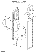 FREEZER DOOR PARTS Diagram and Parts List for KSCS25MTMS00  KitchenAid Refrigerator