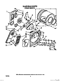 BULKHEAD PARTS Diagram and Parts List for LE9300XTW0  Whirlpool Dryer