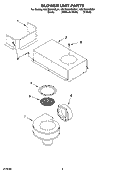 BLOWER UNIT PARTS, OPTIONAL PARTS Diagram and Parts List for KECD806RSS01  KitchenAid Cooktop