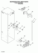 REFRIGERATOR LINER PARTS Diagram and Parts List for KBUDT4265E04  KitchenAid Refrigerator