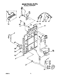 REAR PANEL Diagram and Parts List for CA2452XWN0  Whirlpool Washer