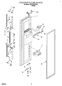 FREEZER DOOR Diagram and Parts List for 3ED27DQXBW01  Whirlpool Refrigerator