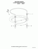 HEATER PARTS Diagram and Parts List for DP1040XTXB5  Whirlpool Dishwasher