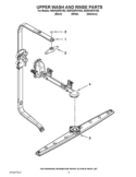 UPPER WASH AND RINSE PARTS Diagram and Parts List for WDF530PSYB2  Whirlpool Dishwasher
