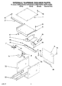 INTERNAL WARMING DRAWER PARTS Diagram and Parts List for KEWD175HBL05  KitchenAid Warming Drawer