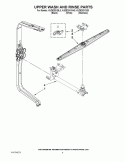 UPPER WASH AND RINSE PARTS Diagram and Parts List for KUDE20IXBL0  KitchenAid Dishwasher