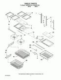 SHELF PARTS Diagram and Parts List for KBRS19KTBL3  KitchenAid Refrigerator