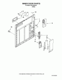 INNER DOOR PARTS Diagram and Parts List for DU811SWPQ4  Whirlpool Dishwasher