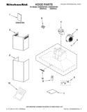 HOOD PARTS Diagram and Parts List for KXW4336YSS1  KitchenAid Range Hood