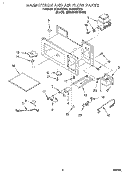 MAGNETRON AND AIR FLOW Diagram and Parts List for MH6110XBQ4  Whirlpool Microwave
