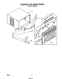 CABINET AND FRONT Diagram and Parts List for CPT08DA1A  Whirlpool Air Conditioner