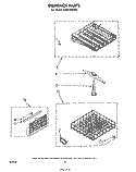 DISHRACK Diagram and Parts List for GSHF7804W1  Whirlpool Dishwasher