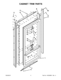 CABINET TRIM PARTS Diagram and Parts List for KBFC42FTS07  KitchenAid Refrigerator