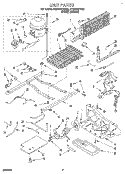 UNIT Diagram and Parts List for ET22DKXBN02  Whirlpool Refrigerator