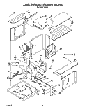 AIRFLOW AND CONTROL Diagram and Parts List for R141A  Whirlpool Air Conditioner