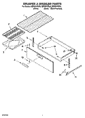 DRAWER & BROILER PARTS, OPTIONAL PARTS Diagram and Parts List for KERI201PBL2  KitchenAid Range