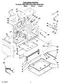 CHASSIS PARTS Diagram and Parts List for GW399LXUB0  Whirlpool Range
