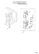 LATCH BOARD Diagram and Parts List for MT3100SHB0  Whirlpool Microwave