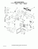 AIR FLOW PARTS Diagram and Parts List for GMH6185XVB2  Whirlpool Microwave