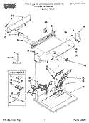 TOP AND CONSOLE PARTS Diagram and Parts List for YREX4634KQ0  Roper Dryer