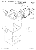TOP AND CABINET, LITERATURE Diagram and Parts List for KAWS850JT2  KitchenAid Washer