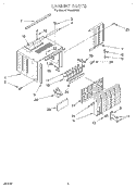 CABINET Diagram and Parts List for TA05002G0  Whirlpool Air Conditioner