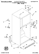 CABINET Diagram and Parts List for KTRS19MDWH01  Whirlpool Refrigerator