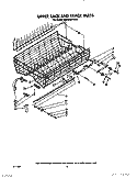 UPPER RACK AND TRACK Diagram and Parts List for KUDA220TWH3  KitchenAid Dishwasher
