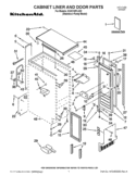 CABINET LINER AND DOOR PARTS Diagram and Parts List for KUIC15PLXS2  KitchenAid Ice Maker