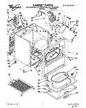 SECTION Diagram and Parts List for LET7848AW0  Whirlpool Dryer