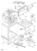 LINER Diagram and Parts List for RT21SKXJN00  Roper Refrigerator