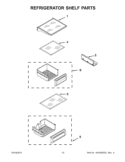 REFRIGERATOR SHELF PARTS Diagram and Parts List for KSSO48FTX17  KitchenAid Refrigerator