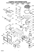 CABINET AND STIRRER PARTS Diagram and Parts List for KEMC377KBL04  KitchenAid Microwave Oven Combo