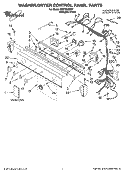 WASHER/DRYER CONTROL PANEL PARTS Diagram and Parts List for WET3300SQ1  Whirlpool Washer Dryer Combo