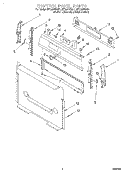 CONTROL PANEL Diagram and Parts List for SF306PEGW1  Whirlpool Range