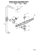 UPPER WASH AND RINSE PARTS Diagram and Parts List for KUDR01TJBT0  KitchenAid Dishwasher