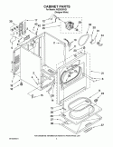 CABINET PARTS Diagram and Parts List for WED5200VQ1  Whirlpool Dryer