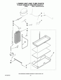 LOWER UNIT AND TUBE PARTS Diagram and Parts List for KSSS48QTW03  KitchenAid Refrigerator