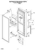 REFRIGERATOR DOOR PARTS Diagram and Parts List for BRS70BBANA01  Whirlpool Refrigerator