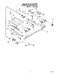 MANIFOLD Diagram and Parts List for SF302BEAN0  Whirlpool Range