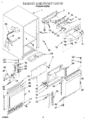 CABINET AND FRONT Diagram and Parts List for IACS50E  Whirlpool Ice Maker