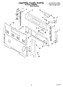 CONTROL PANEL PARTS Diagram and Parts List for SES380MS0  Whirlpool Range