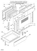 DOOR AND DRAWER Diagram and Parts List for KERH507YAL5  KitchenAid Range
